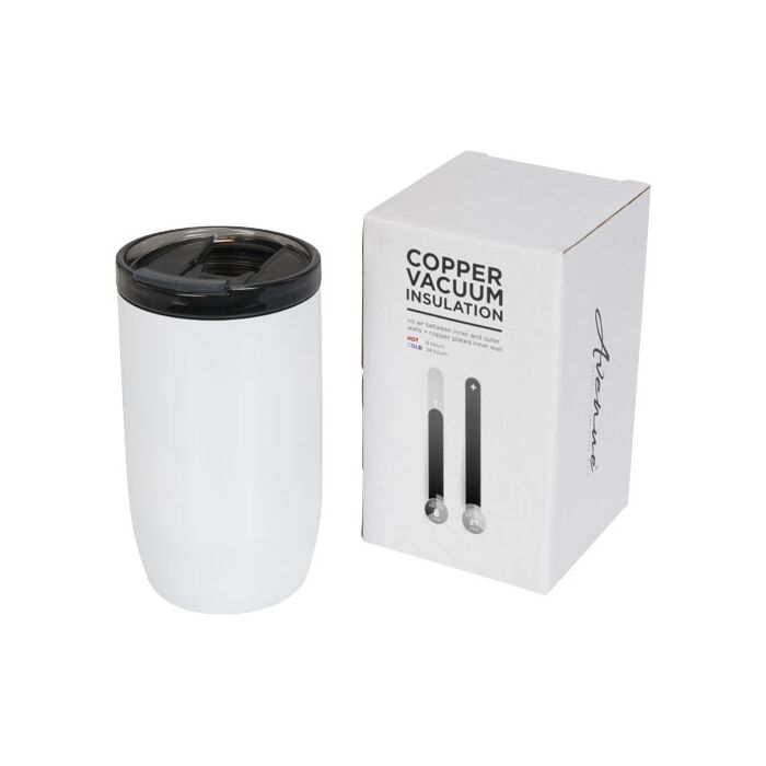 Kubek z miedzianą izolacją próżniową Lagom 380 ml-czarny