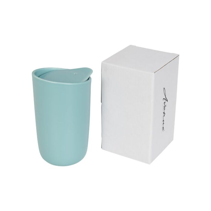 Kubek ceramiczny o podwójnych ściankach Mysa 410 ml-Biały