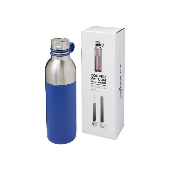 Miedziany izolowany próżniowo bidon Koln o pojemności 590 ml-czarny