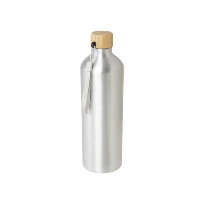 Malpeza butelka na wodę o pojemności 1000 ml wykonana z aluminium pochodzącego z recyklingu z certyfikatem RCS-Srebrny