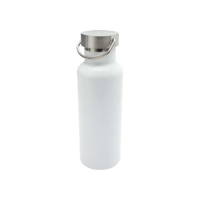 Thor butelka na wodę o pojemności 500 ml wykonana ze stali nierdzewnej z certyfikatem RCS-Biały Thor butelka na wodę o pojemności 500 ml wykonana ze stali nierdzewnej z certyfikatem RCS-Biały