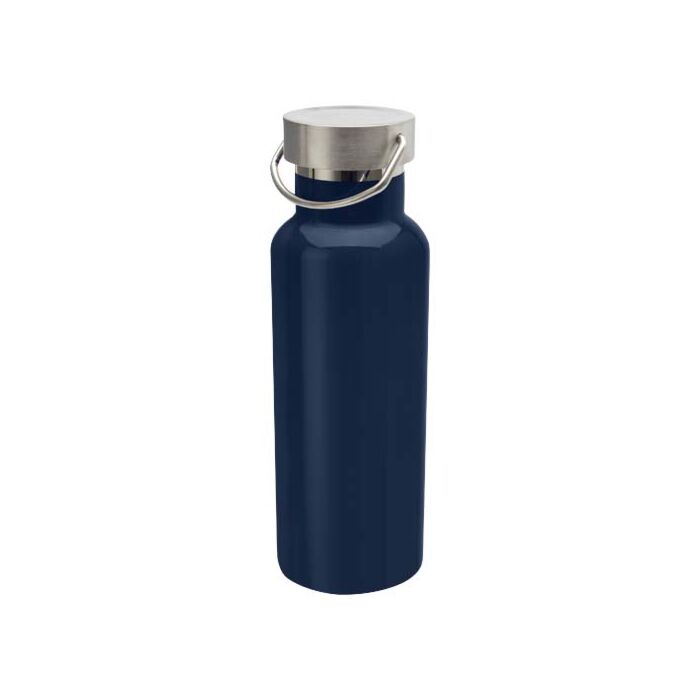 Thor butelka na wodę o pojemności 500 ml wykonana ze stali nierdzewnej z certyfikatem RCS-Granatowy Thor butelka na wodę o pojemności 500 ml wykonana ze stali nierdzewnej z certyfikatem RCS-Granatowy