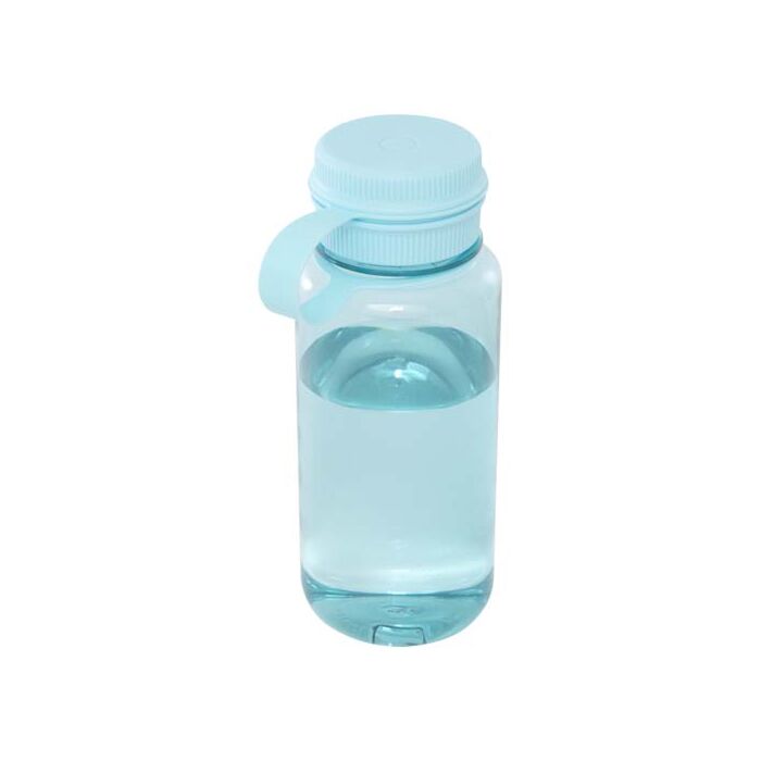 Butelka sportowa Ryder z materiału RPET, z certyfikatem RCS, o pojemności 900 ml, z wielofunkcyjną zakrętką-Turkusowy Butelka sportowa Ryder z materiału RPET, z certyfikatem RCS, o pojemności 900 ml, z wielofunkcyjną zakrętką-Turkusowy