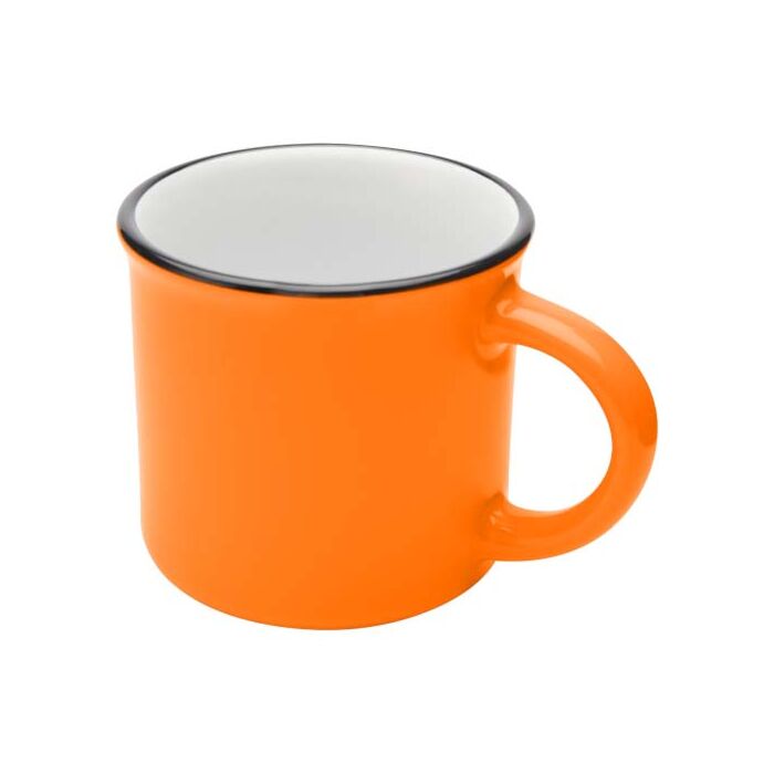 Bario kubek ceramiczny o pojemności 240 ml-Pomarańczowy Bario kubek ceramiczny o pojemności 240 ml-Pomarańczowy