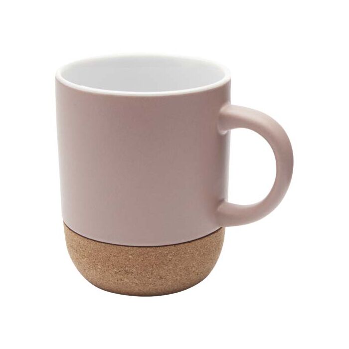 Billie kubek ceramiczny o pojemności 300 ml z detalami z korka i matowym wykończeniem-Dusty Pink Billie kubek ceramiczny o pojemności 300 ml z detalami z korka i matowym wykończeniem-Dusty Pink