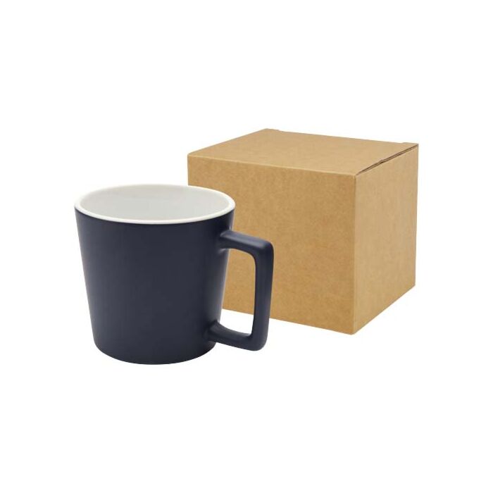 Cali Kubek ceramiczny o pojemności 370 ml z matowym wykończeniem-Navy Blue Cali Kubek ceramiczny o pojemności 370 ml z matowym wykończeniem-Navy Blue