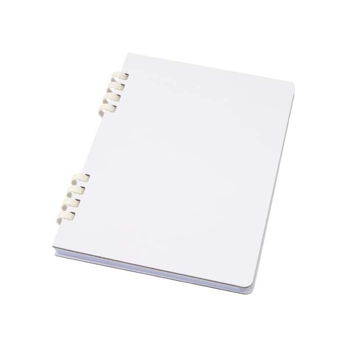 Fil kołozeszyt z certyfikatem RCS z recyklingu w twardej oprawie A5-Biały