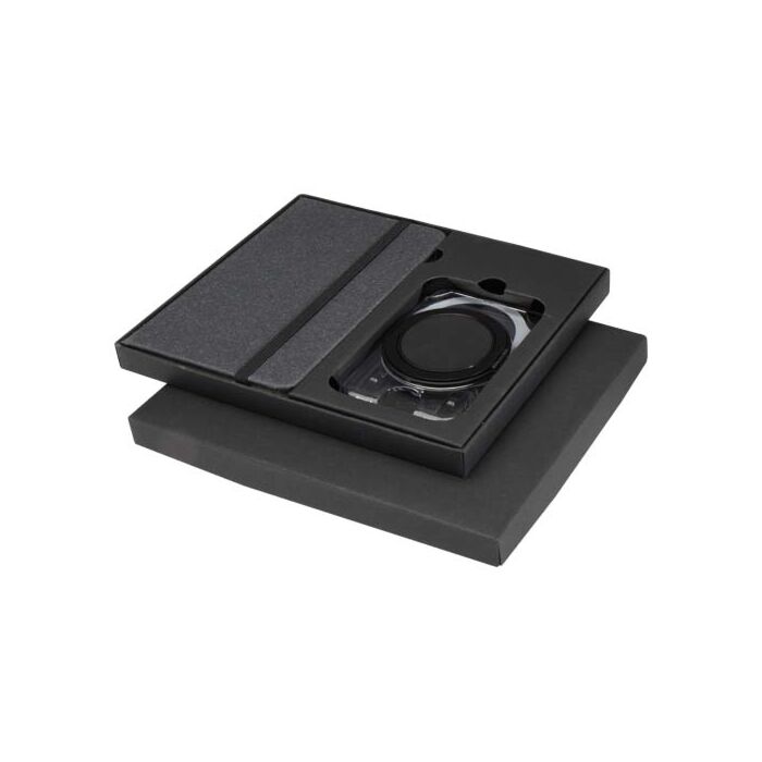 Kern zestaw upominkowy z notatnikiem A6 w twardej okładce i portfelem MagSafe -Szary