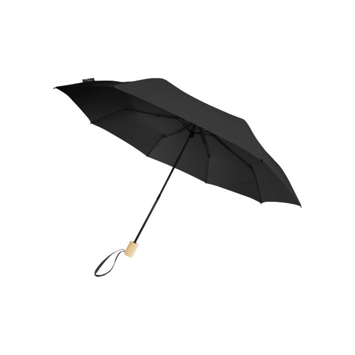 Składany wiatroodporny parasol 51 cm z PET z recyklingu Birgit-Biały