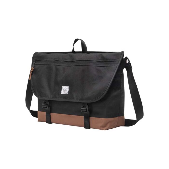 Herschel Cove torba listonoszka z recyklingu o pojemności 22,5 l-Czarny Herschel Cove torba listonoszka z recyklingu o pojemności 22,5 l-Czarny