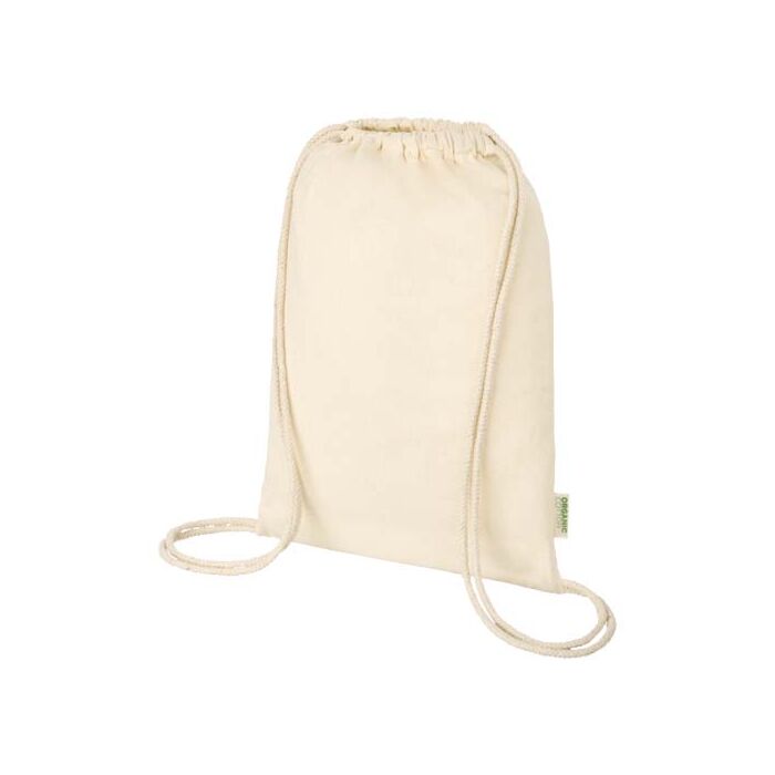 Odisha organiczny sznurowany worek z certyfikatem OCS o gramaturze 100 g-m², 5 l-Naturalny
