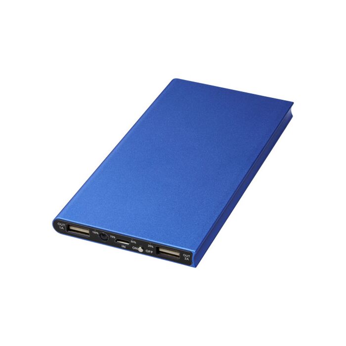 Aluminiowy powerbank Plate 8000 mAh-czarny