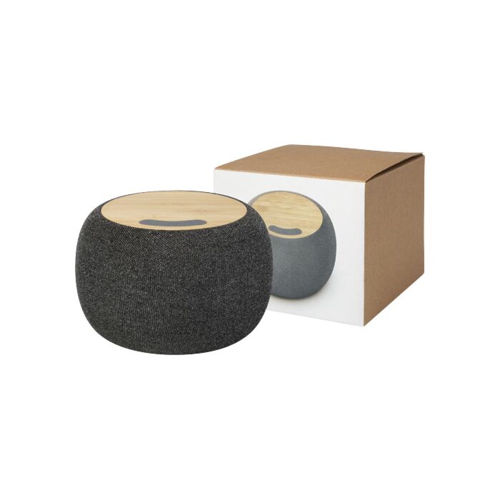 Ecofiber głośnik Bluetooth® z bambusa-RPET i bezprzewodowa ładowarka indukcyjna-Piasek pustyni