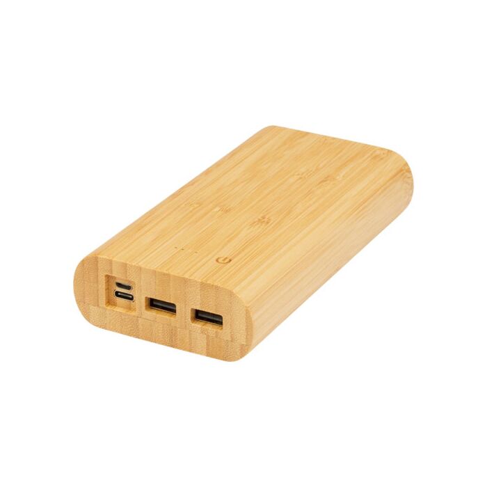 Powerbank Tulda o pojemności 20,000 mAh wykonany z bambusa-Piasek pustyni
