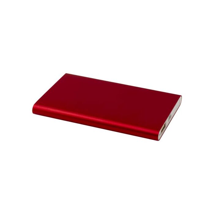 Pep powerbank o pojemności 4000 mAh Type-C z aluminium pochodzącego z recyklingu -Czerwony