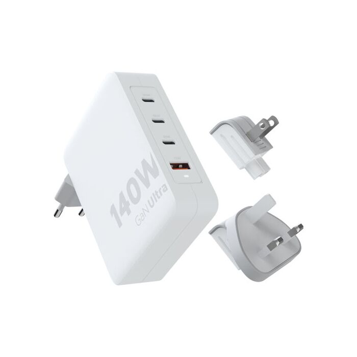 Xtorm XVC2140 GaN Ultra ładowarka podróżna o mocy 140 W z kablem USB-C PD 240 W-Biały