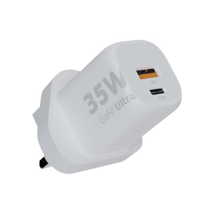 Xtorm XEC035 GaN² Ultra ładowarka ścienna o mocy 5 W - wtyczka brytyjska-Biały Xtorm XEC035 GaN² Ultra ładowarka ścienna o mocy 5 W - wtyczka brytyjska-Biały