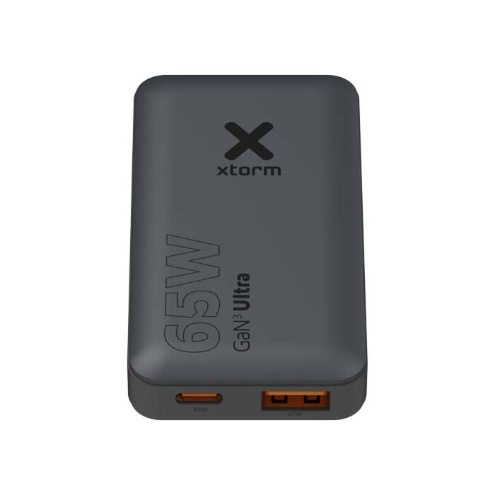 Xtorm szybka ładowarka podróżna o mocy 65 W z kablem i etui podróżnym-Czarny