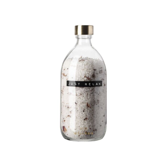 Wellmark Just Relax sól do kąpieli o różanym zapachu i pojemności 500 ml-Przezroczysty bezbarwny