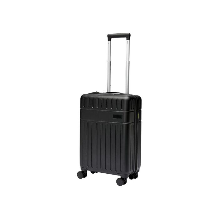 Rover twarda walizka na kółkach z tworzyw sztucznych pochodzących z recyklingu z certyfikatem GRS o wysokości 51 cm i pojemno-Srebrny