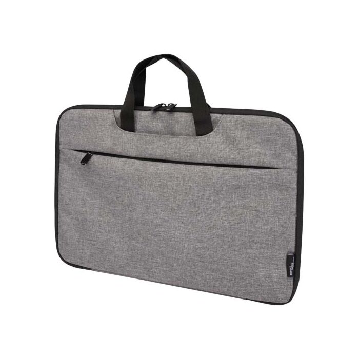 Libra etui na laptopa 2 w 1 o pojemności 3 l wykonane z materiałów z recyklingu z certyfikatem GRS-Szary melanż Libra etui na laptopa 2 w 1 o pojemności 3 l wykonane z materiałów z recyklingu z certyfikatem GRS-Szary melanż