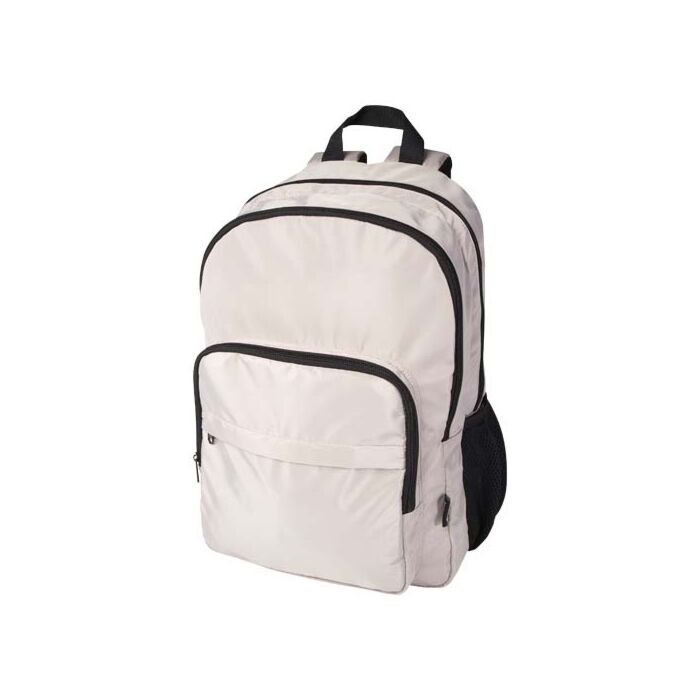 Trend Plus plecak na laptopa o przekątnej 15-cali o pojemności 20 l wykonany z materiałów z recyklingu z certyfikatem GRS-Oatmeal Trend Plus plecak na laptopa o przekątnej 15-cali o pojemności 20 l wykonany z materiałów z recyklingu z certyfikatem GRS-Oatmeal