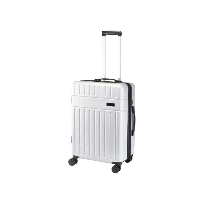 Rover rozszerzana walizka na kółkach z tworzyw sztucznych pochodzących z recyklingu na 24-calowego laptopa z certyfikatem GRS o pojemności 70 l-Srebrny