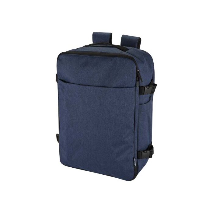 Libra plecak na laptopa o przekątnej 17 cali o pojemności 25 l wykonany z materiałów z recyclingu z certyfikatem GRS-Melanż granatowy