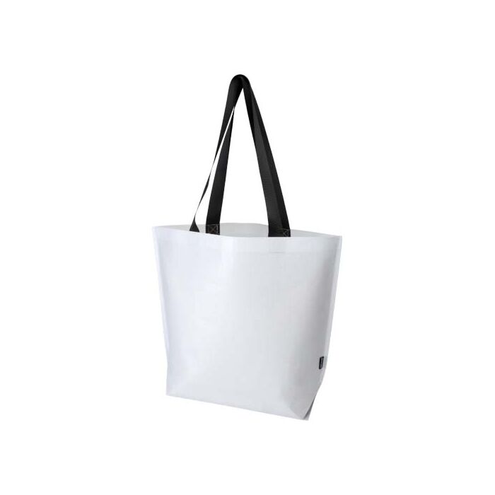 Duo torba na zakupy z certyfikatem GRS z recyklingu, podwójnie laminowana, o dużej pojemności 30 l-Biały