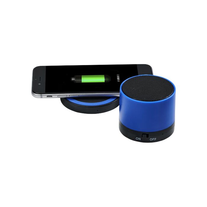 Głośnik Cosmic Bluetooth® z podkładką do ładowania bezprzewodowego-czarny