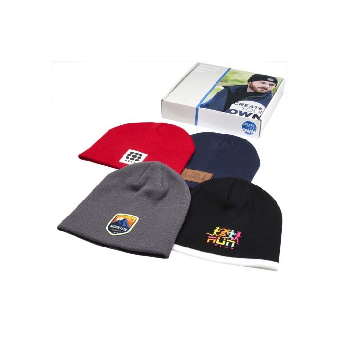 Pudełko z czapkami typu beanie-Biały Pudełko z czapkami typu beanie-Biały