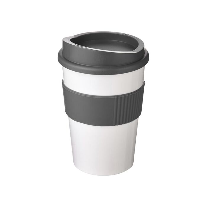 Kubek z serii Americano® Medio o pojemności 300 ml z uchwytem-czarny