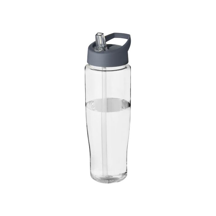 Bidon H2O Tempo® o pojemności 700 ml z wieczkiem z słomką-Biały