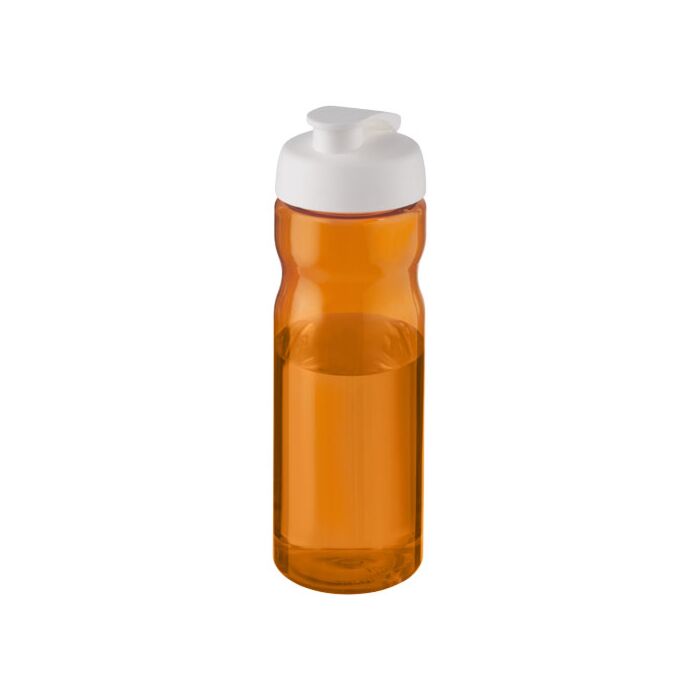 Bidon H2O Eco o pojemności 650 ml z wieczkiem zaciskowym-Szary