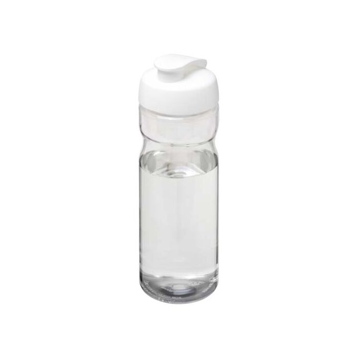 Bidon H2O Eco o pojemności 650 ml z wieczkiem zaciskowym-Przezroczysty Bidon H2O Eco o pojemności 650 ml z wieczkiem zaciskowym-Przezroczysty
