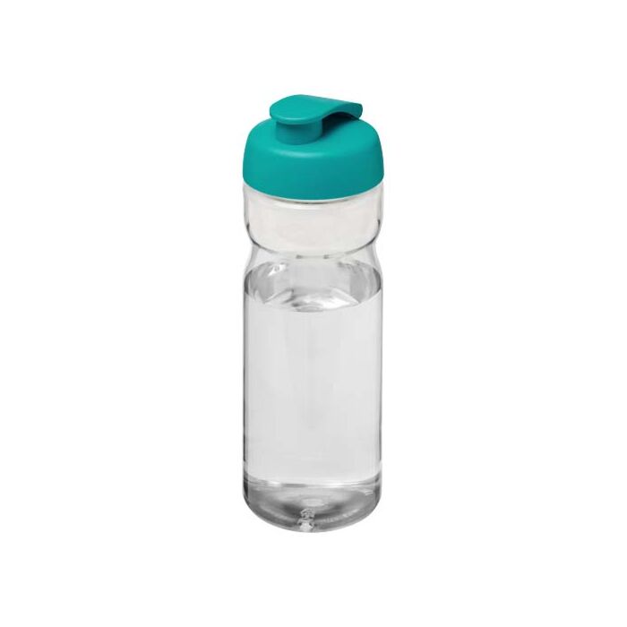 Bidon H2O Eco o pojemności 650 ml z wieczkiem zaciskowym-Przezroczysty Bidon H2O Eco o pojemności 650 ml z wieczkiem zaciskowym-Przezroczysty