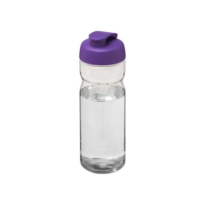 Bidon H2O Eco o pojemności 650 ml z wieczkiem zaciskowym-Przezroczysty Bidon H2O Eco o pojemności 650 ml z wieczkiem zaciskowym-Przezroczysty