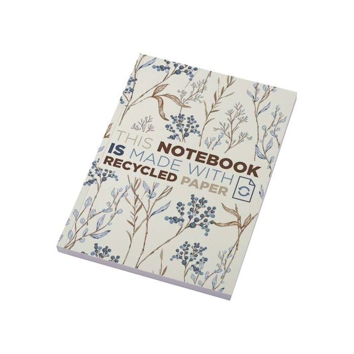 Notatnik A5 Novella Austen z miękkiej okładki z recyklingu, 100 kartek-Kość słoniowa Notatnik A5 Novella Austen z miękkiej okładki z recyklingu, 100 kartek-Kość słoniowa