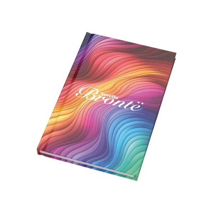 Notatnik A5 Novella Brontë z twardą okładką, błyszczący, 100 kartek-Biały