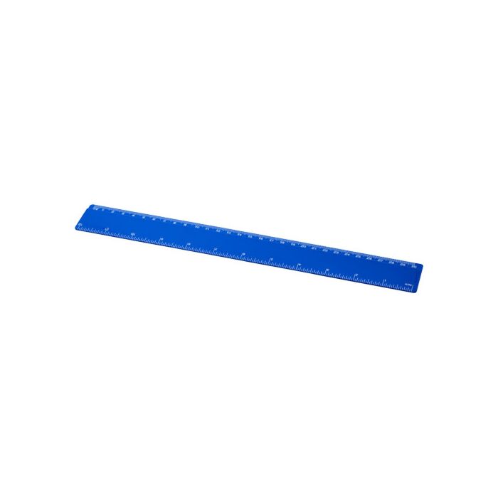 Linijka Renzo o długości 30 cm wykonana z tworzywa sztucznego-Niebieski