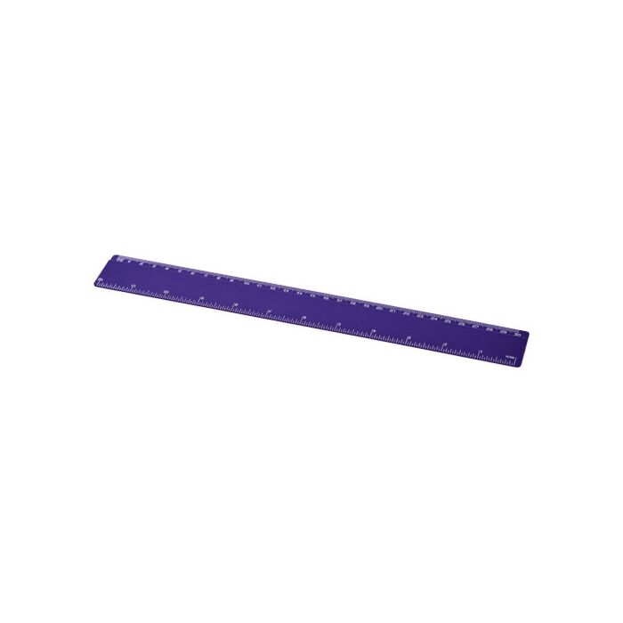 Linijka Renzo o długości 30 cm wykonana z tworzywa sztucznego-Biały