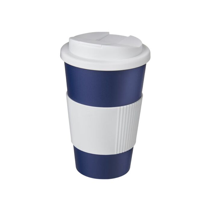 Americano® 350 ml tumbler with grip & spill-proof lid-Biały