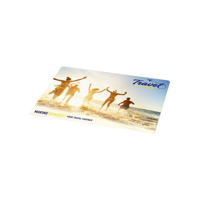 Podkładka pod mysz Lumin z pełnokolorowym nadrukiem-Biały