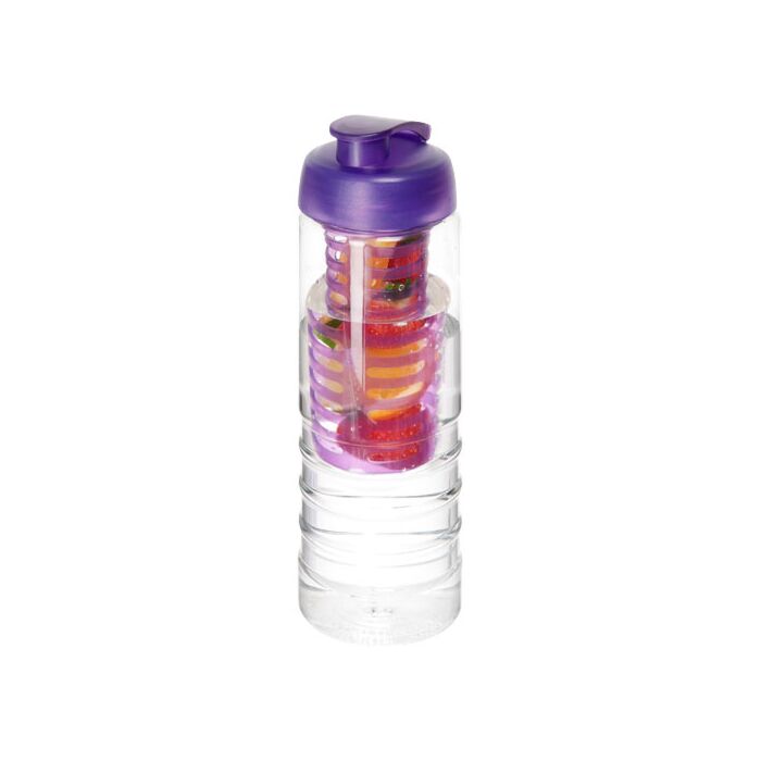 Bidon H2O Treble z o pojemności 750 ml z otwieranym wieczkiem i zaparzaczem-Biały