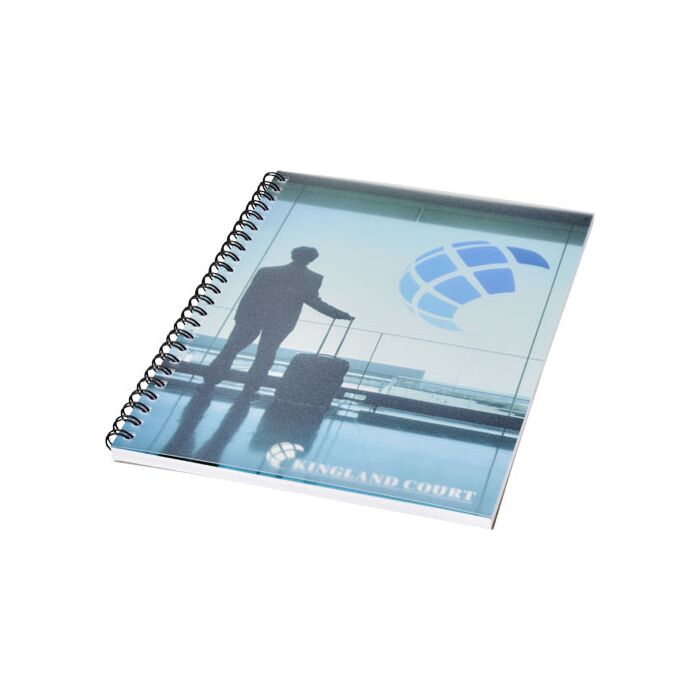Notatnik Desk-Mate® w formacie A5 z przedziałką i okładką wykonaną z PP-Biały