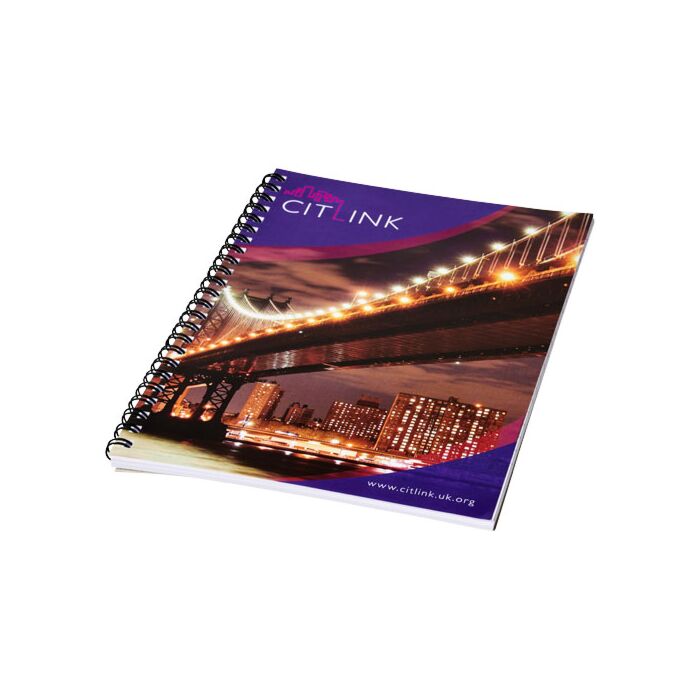 Notatnik Desk-Mate® w formacie A4 z przedziałką-Biały