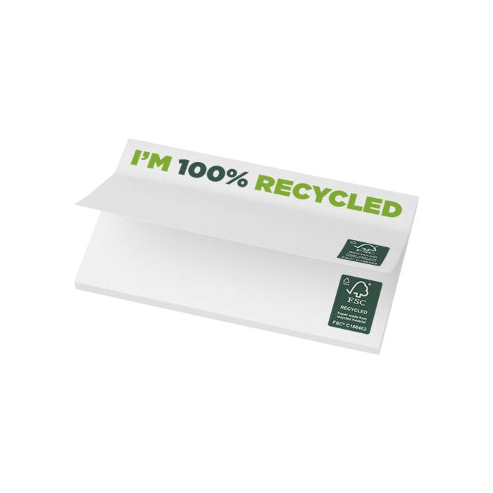 Karteczki samoprzylepne z recyklingu o wymiarach 127 x 75 mm Sticky-Mate®-Biały