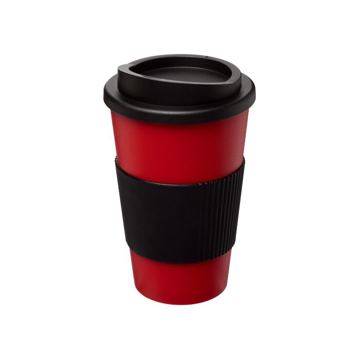 Americano® 350 ml termoizolowany kubek z uchwytem-żółty