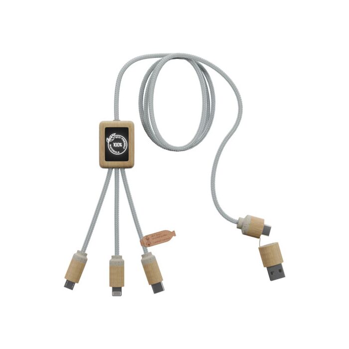 SCX.design C49 kabel do ładowania 5 w 1-Jasnobrązowy