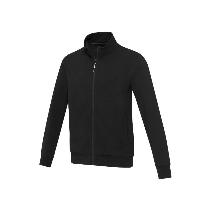 Galena bluza unisex z recyklingu z zamkiem błyskawicznym na całej długości-Biały
